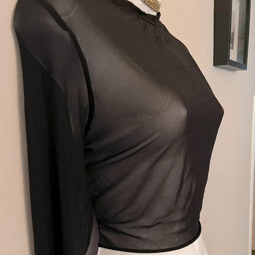 SEE THROUGH CROP TOP - Picture 2 of 6